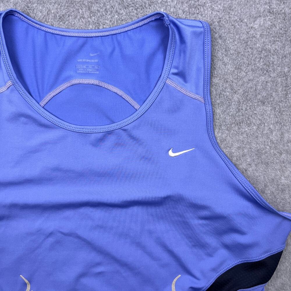nike tankini swim top purple mesh panel swoosh medium - Picture 2 of 7